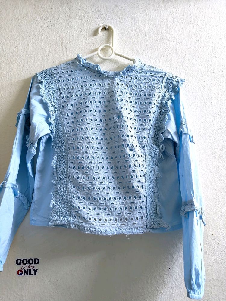 Women Sky-blue Top