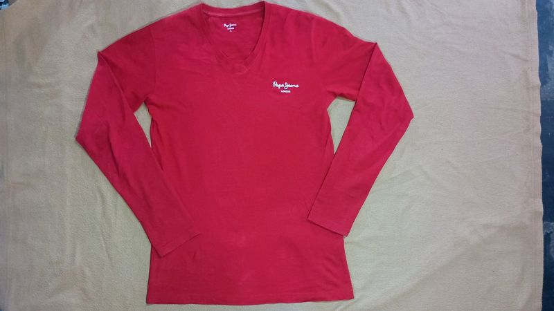 FULL SLEEVE RED T-SHIRT