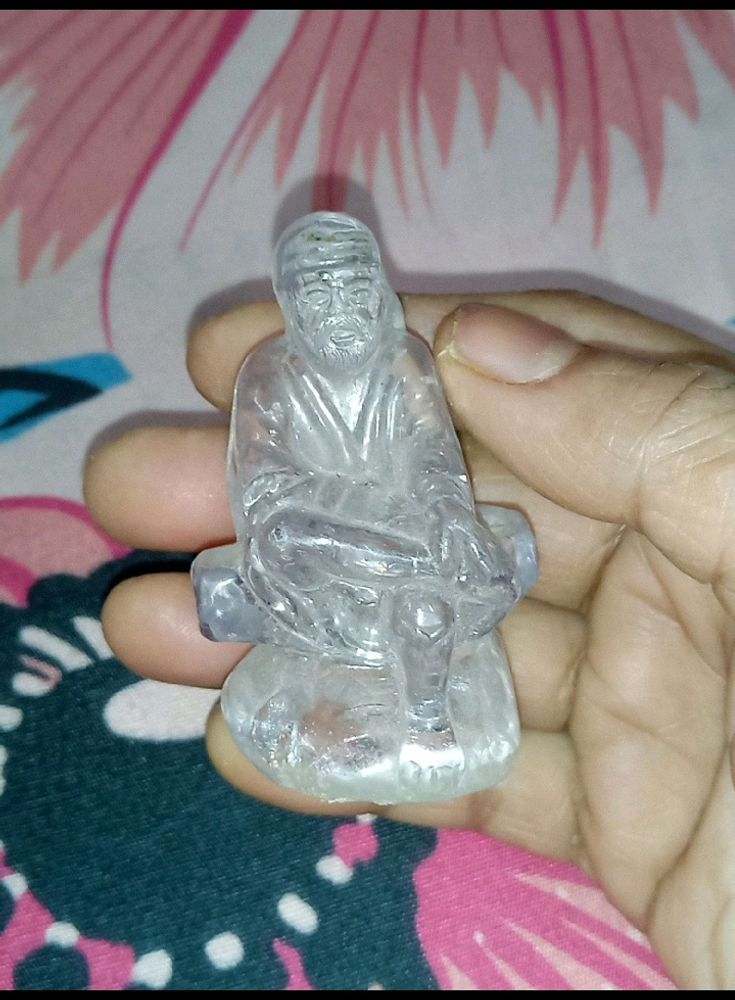 Small Size Beautiful Transparent Sai Baba Idol