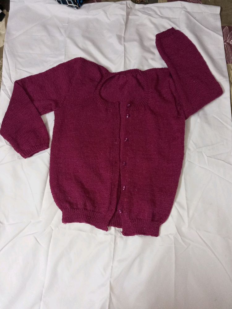 Maroon Woollen Sweater