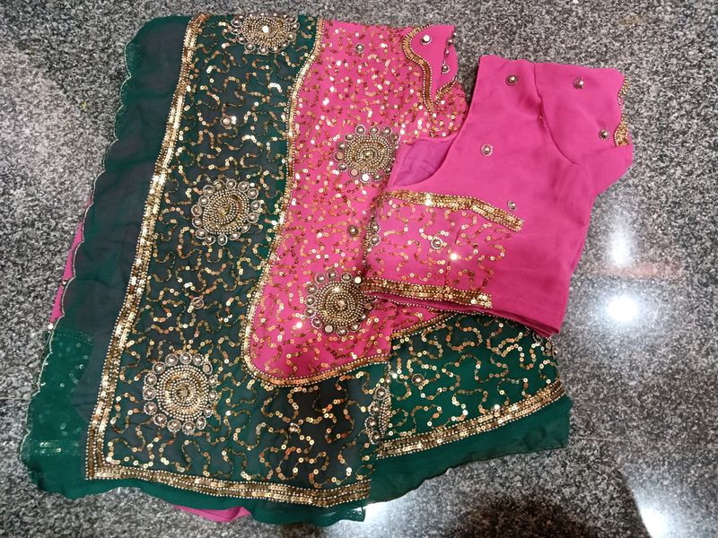 Heavy Two Colours Saree