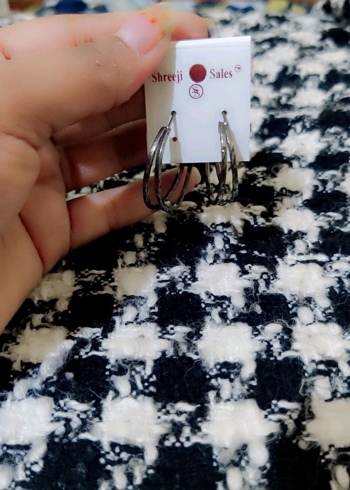 Metal Korean Chuncky Earrings