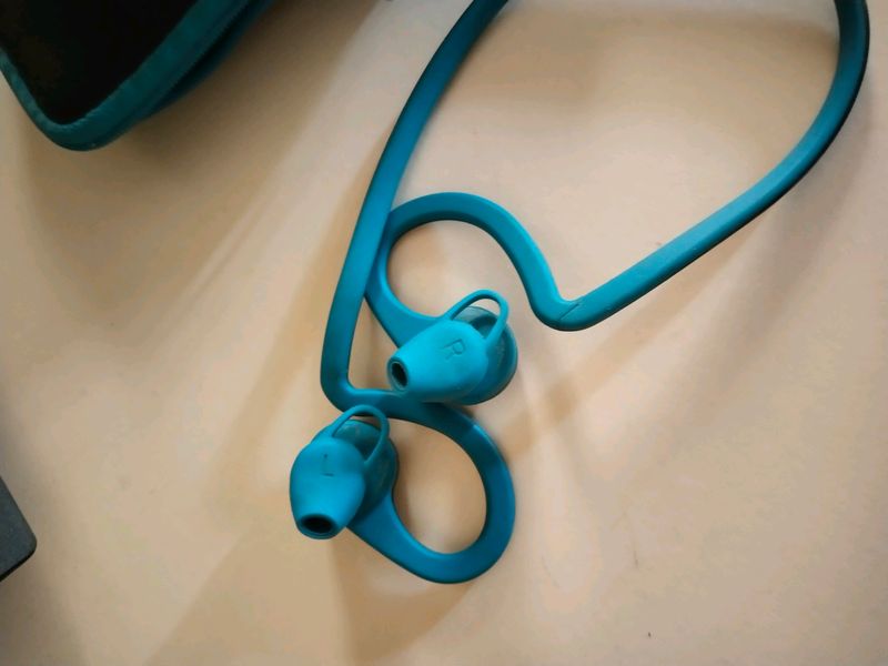 Beautiful Black Blue Headphones