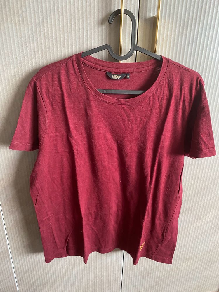 Roadster Maroon Color Loose Fit Tshirt