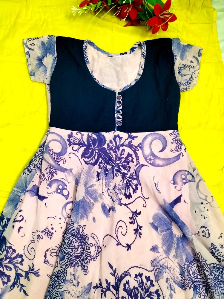 Lavender Anarkali Kurti