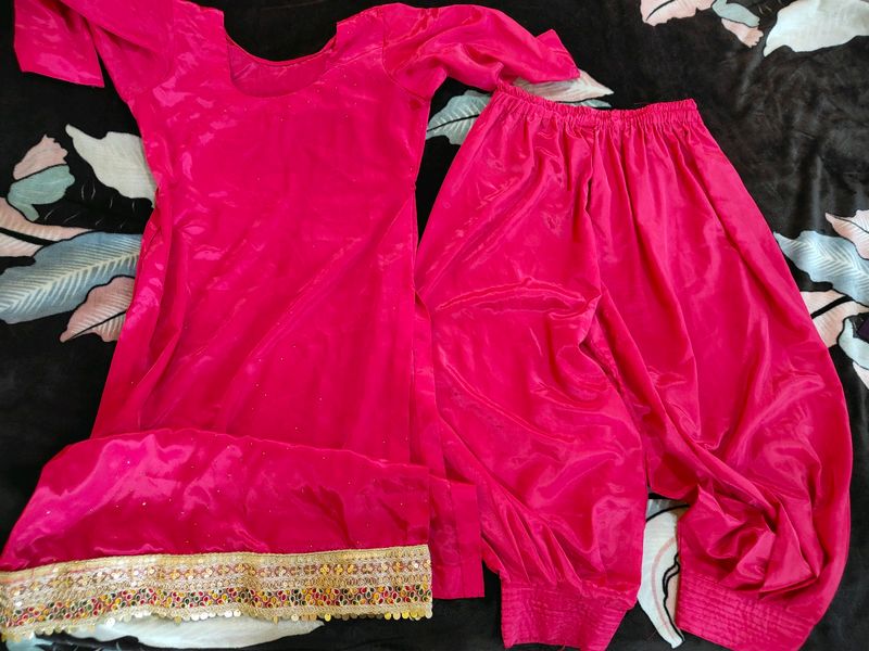 Pink Silk Suit