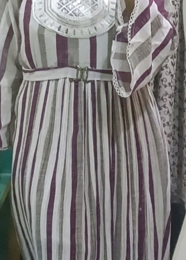 Maroon Stripe Dress