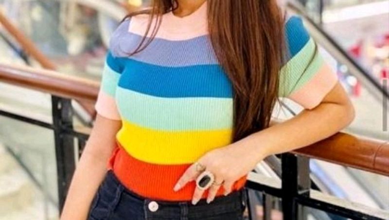 Rainbow 🌈 Crop Top For Womens