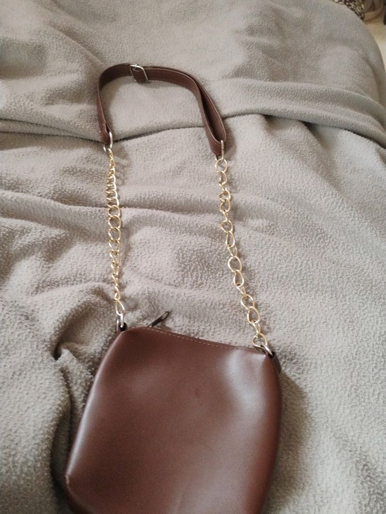 Brown Leather Sling Bag