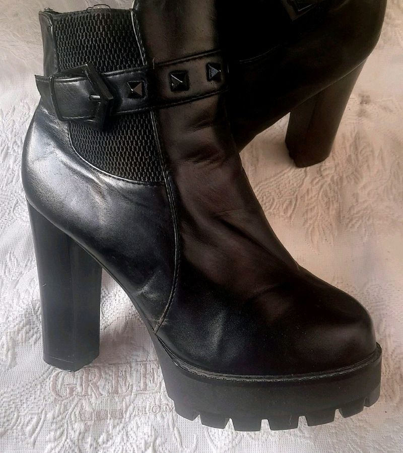 Block Heel Boots (Euro 37)