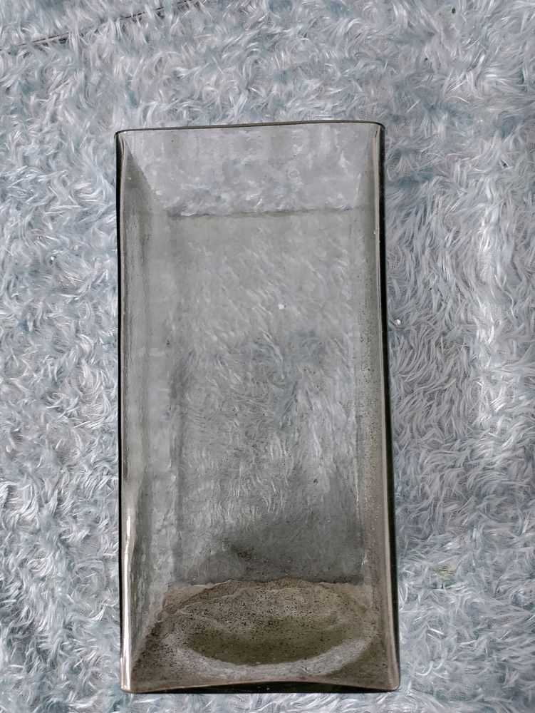 Aakriti Rectangular Vase, Clear Glass Vase