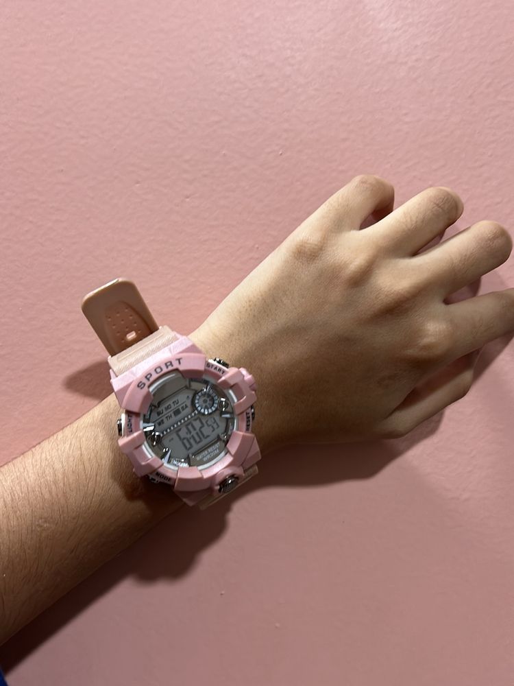 Pink Colour Watch  For Women