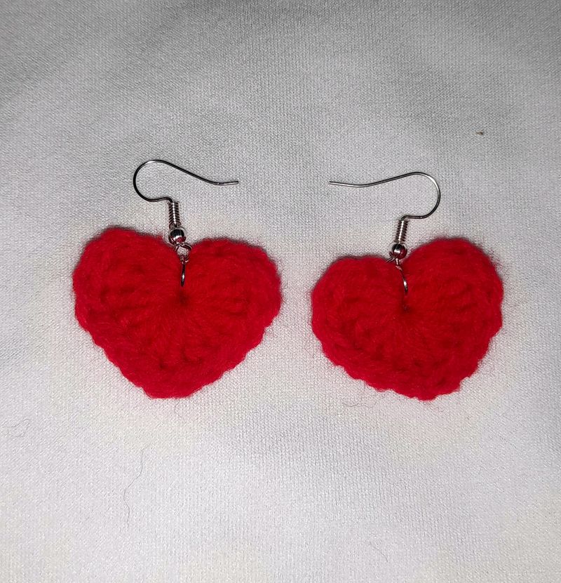 Crochet Love Earrings❤️