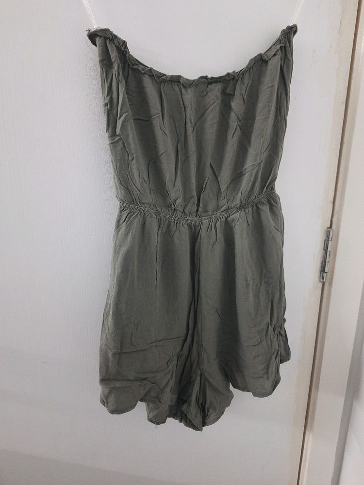 H & M Olive Jumpsuit