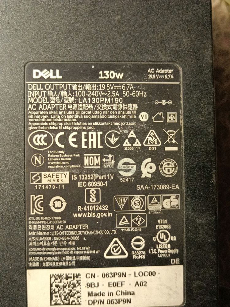 130W Dell Adapter In NON Working Condition