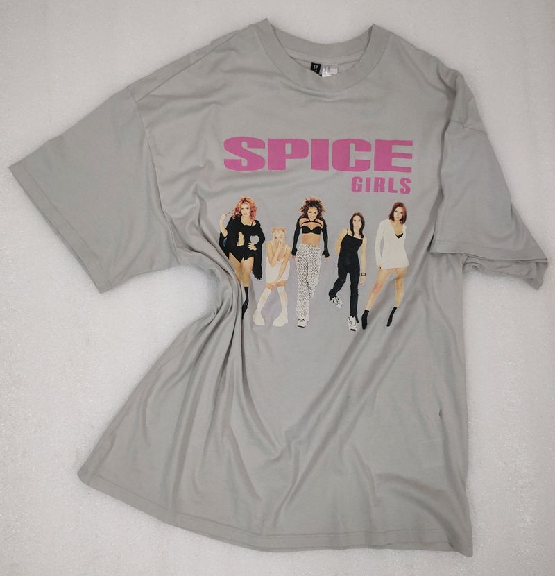 Light Grey Spice Girls Oversized H&M T-SHIRT 👕