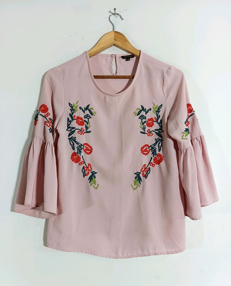 Pastel Pink Printed Top (Women)