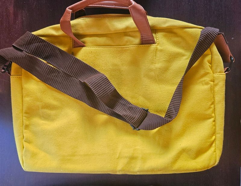 Price Drop..Yellow Trendy Laptop Bag