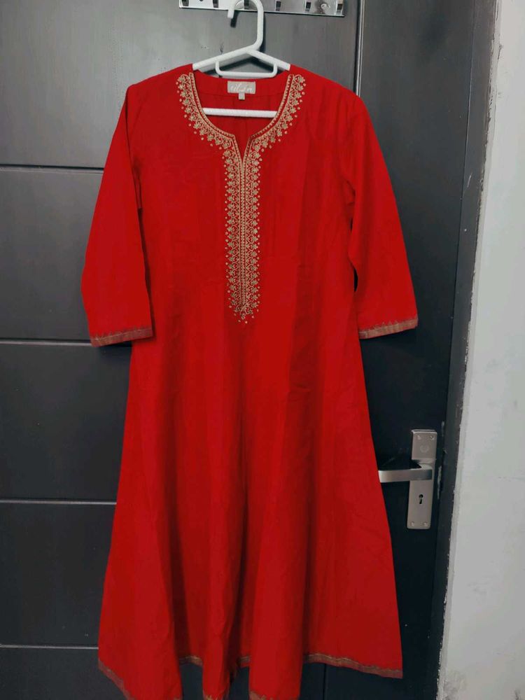 Beautiful UTSA Red Kurta