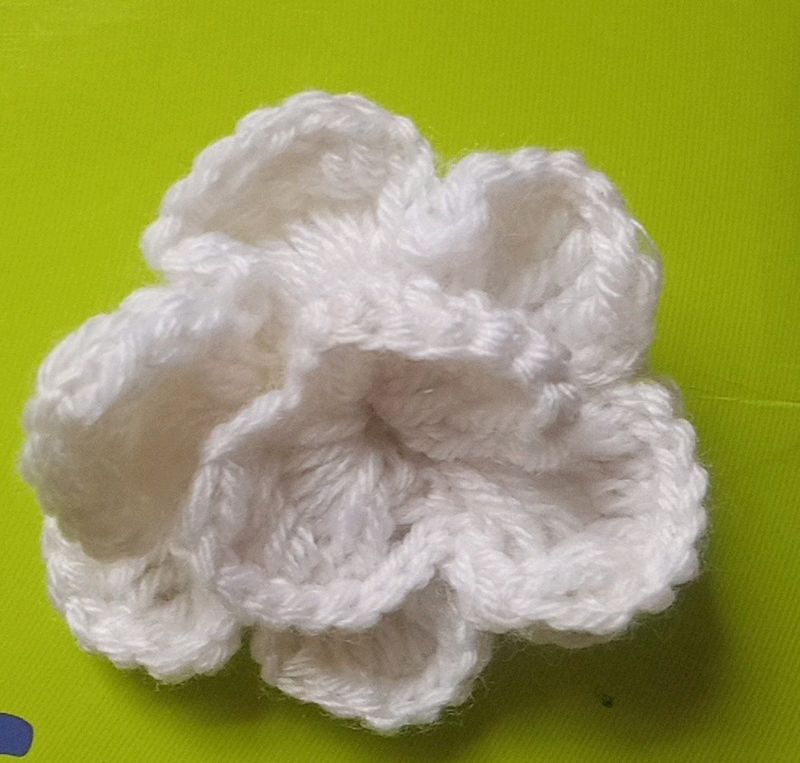 Woolen White Flower