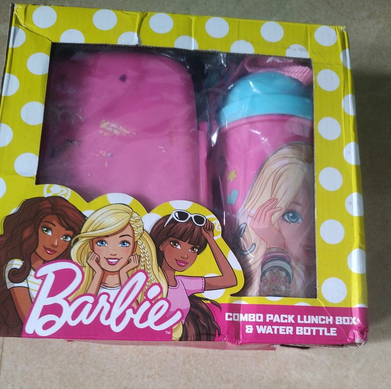 Barbie Combo Tiffin & Water Bottle