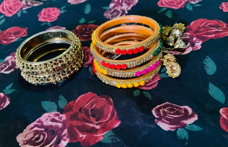 Bangles With Latkan ( COMBO)