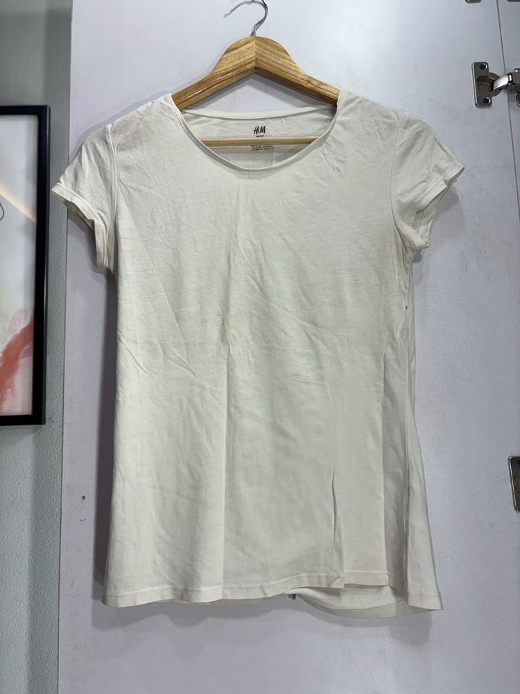 Basic White H&m Tee