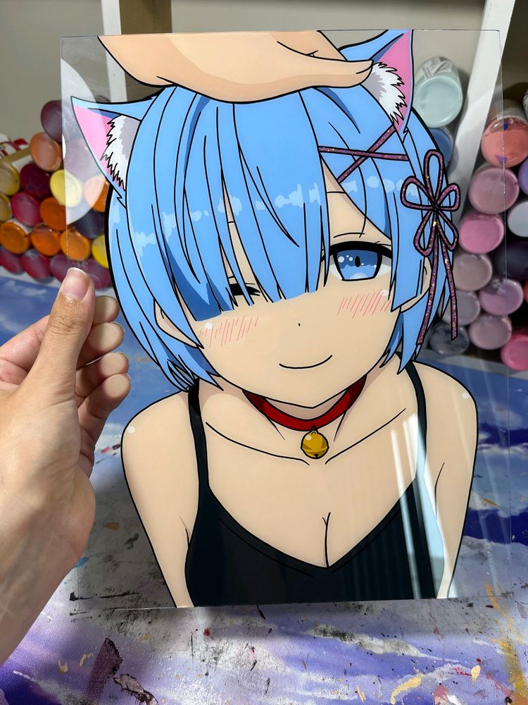 Rem !! Anime Glass Painting