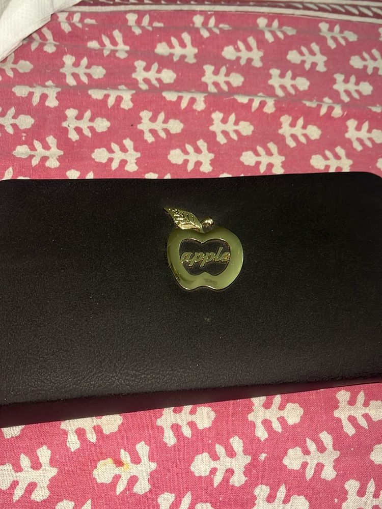 Hand Purse Black With Apple Logo