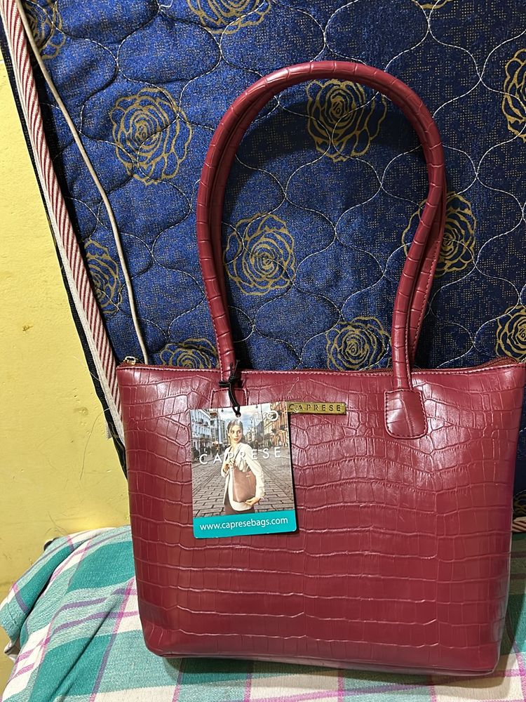 Caprese Maroon Handbag