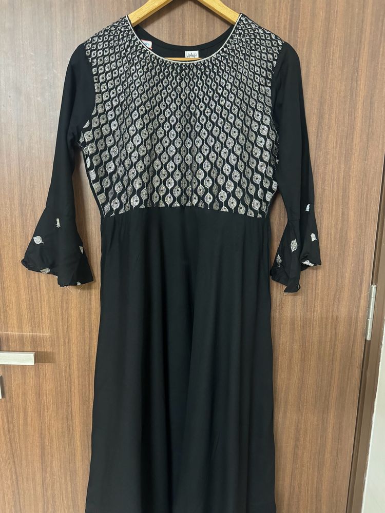 Black Color Zardosi Work Anarkali