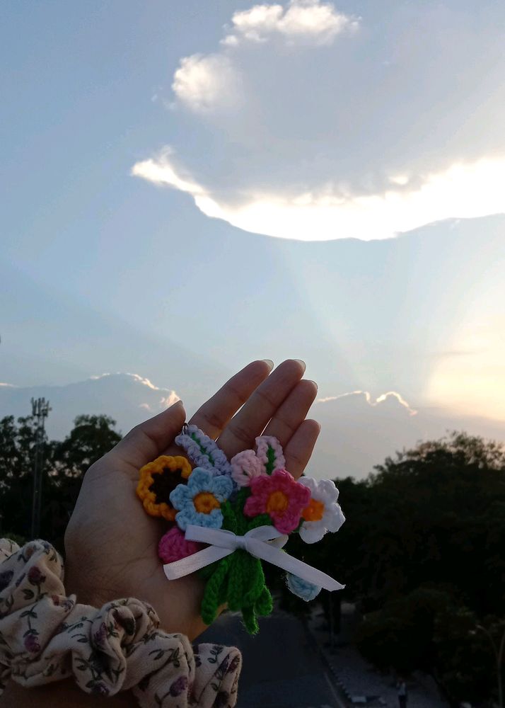 Crochet Bouquet Keychain 💐