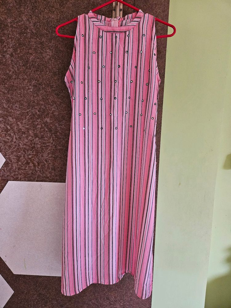 Halter Pink Kurti