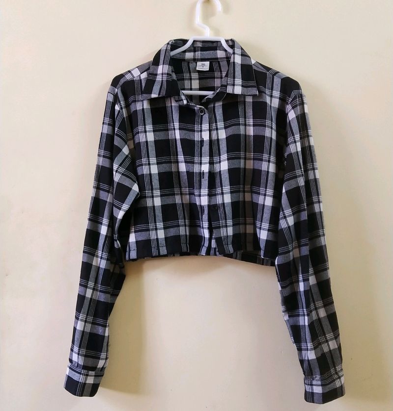 Checkered Crop Shirt