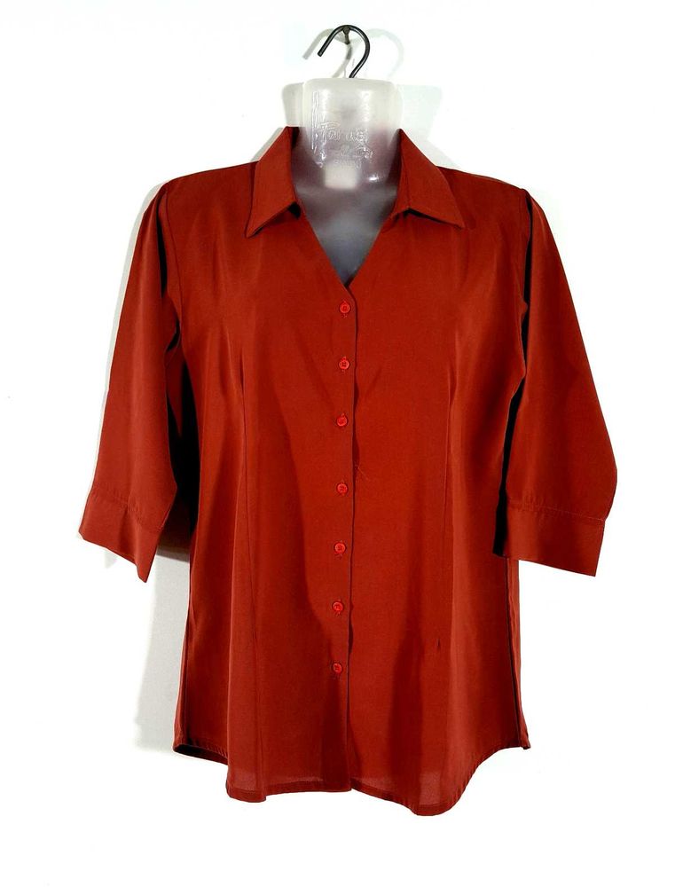 Rust Color Formal Shirt For Women's