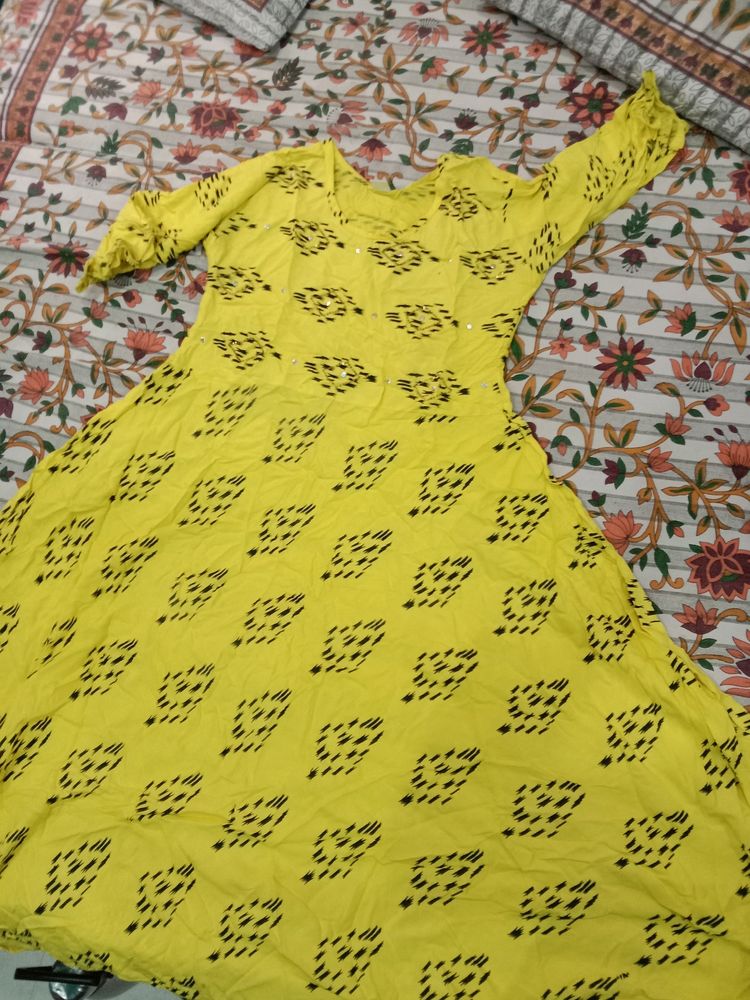 Umbrella Frock Lemon Color