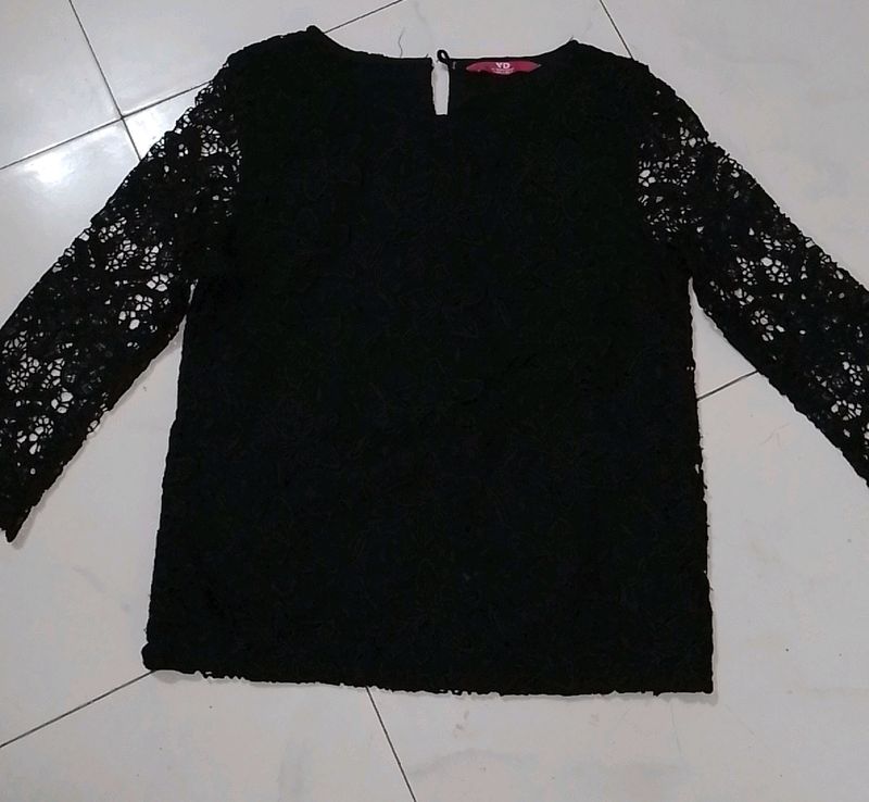 Fancy Party Wear Black Top