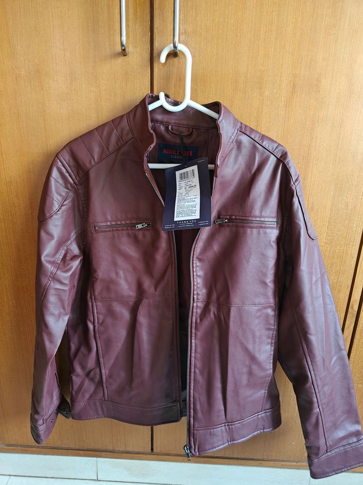 Brand New Burgandy Leather Jacket