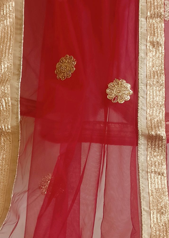 Gold & Red Lehenga Choli