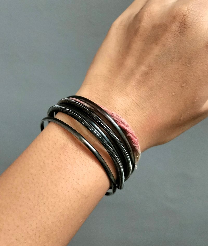 Black Multi Layer Bracelet Premium Finish