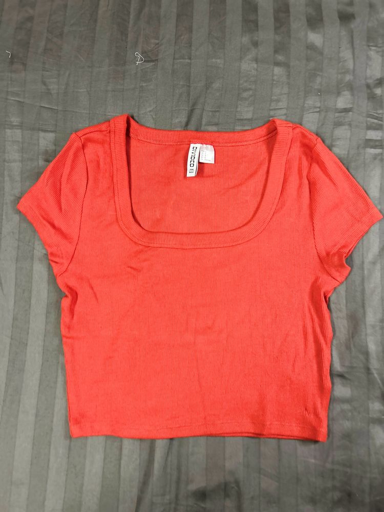 H&M Deep Neck Top