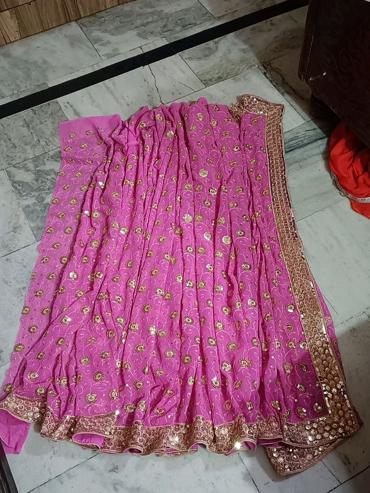 You Are Free To Offer New Heavy Pink 🩷 Saree