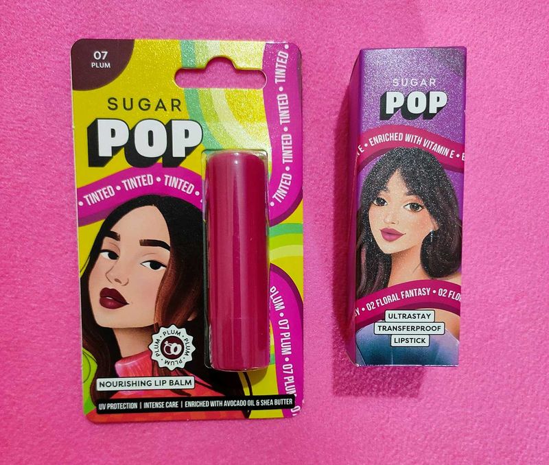 😍Sugar Pop Lipstick And Lip Balm Combo..😍