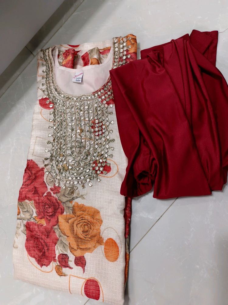 Kurta N Leggings Set, L Size