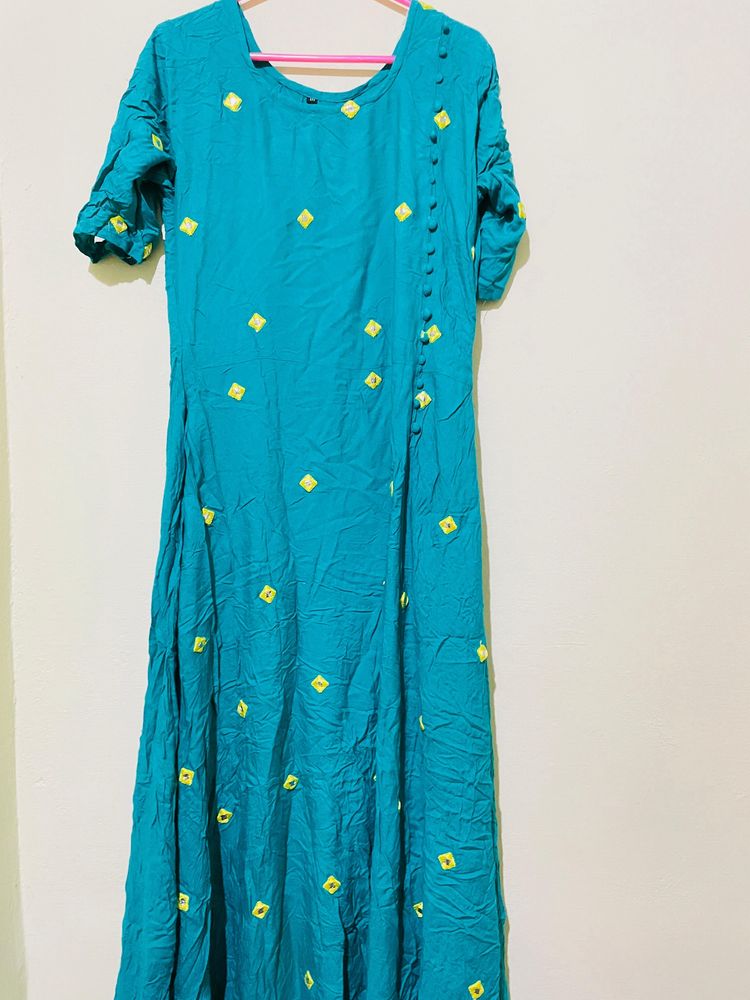 Kurti With Mirrow Work