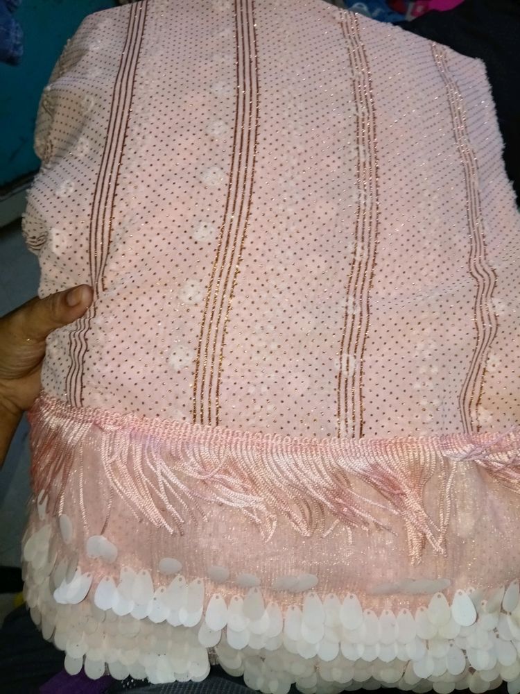 Peach Hijab Dupatta Stole