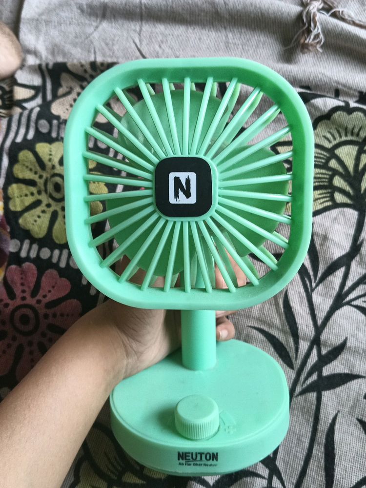 Cute Mini Rechargeable Fan With Light