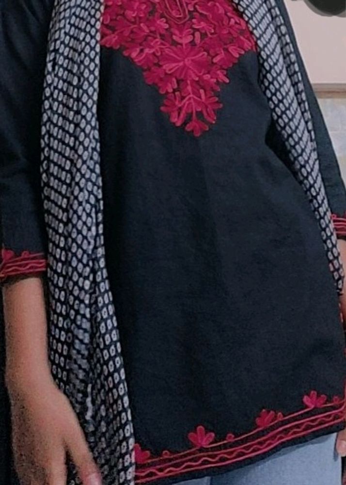 Blackkkk Short Kurti