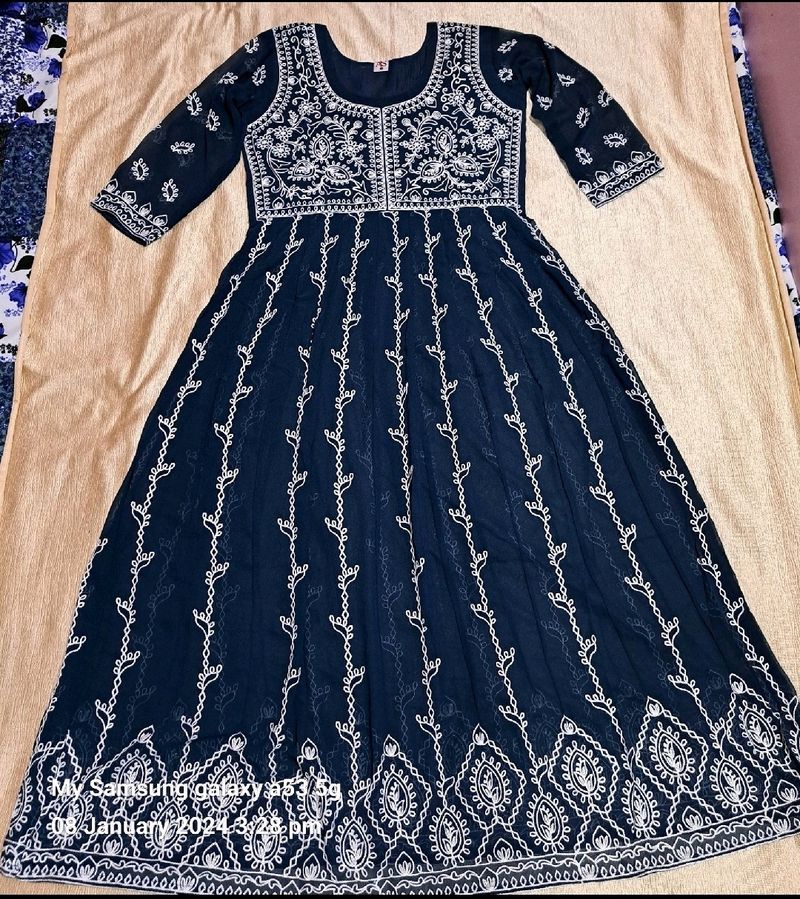 Beautiful Full Embroidered Anarkali Kurti