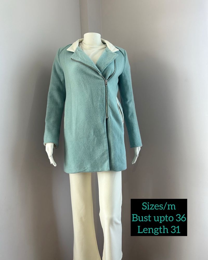 Blue Zipper Coat